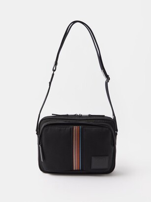 Paul Smith Signature Stripe Leather Cross-body Bag in Black for Men