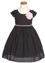 Thumbnail for your product : Laura Ashley Pippa & Julie Ruffle Sleeve Polka Dot Dress (Toddler Girls & Little Girls)