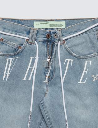 Off-White Off White Bleach Slim Denim Nikel Jeans