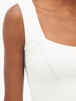 Thumbnail for your product : Alexander McQueen Crochet-panelled Rib-knit Mini Dress - White