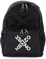 Thumbnail for your product : Kenzo Cross Backpack In Black Fabric With Logo