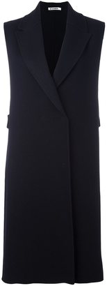 Jil Sander long length waistcoat - women - Polyamide/Wool - 36