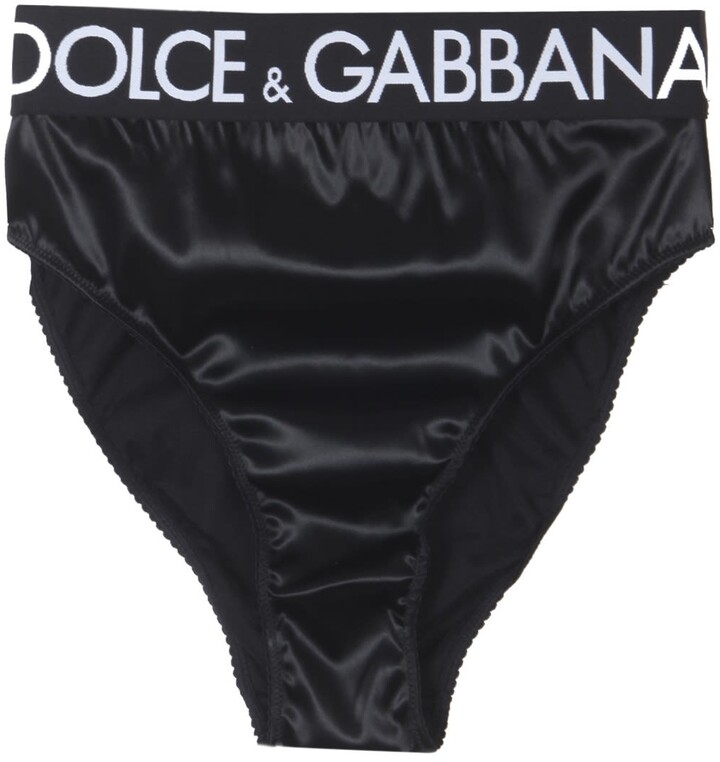 Dolce & Gabbana High Waist Satin Briefs - ShopStyle Panties