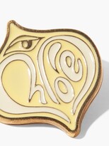 Thumbnail for your product : Chloé Logo Lacquered Pin - Yellow Multi