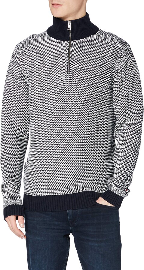 Tommy Hilfiger Men's Bold Texture Zip Mock Sweater - ShopStyle