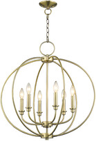 Thumbnail for your product : Livex Lighting Livex Milania 6-Light Antique Brass Chandelier