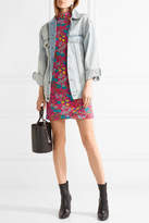 Thumbnail for your product : Marc Jacobs Floral-print Stretch-jersey Turtleneck Mini Dress