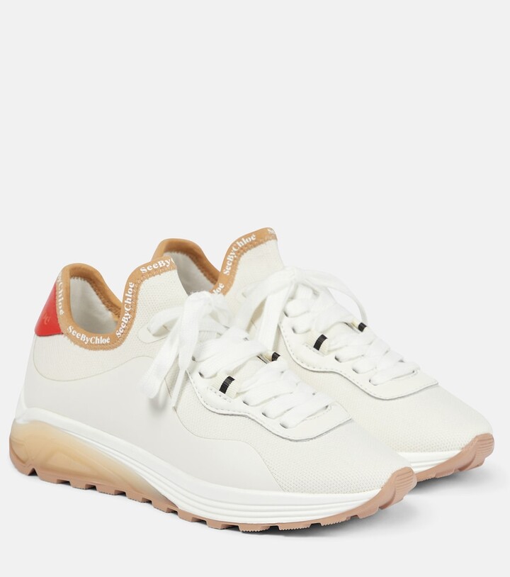 See by Chloe Brett leather-trimmed sneakers