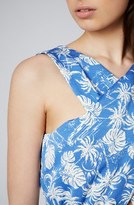 Thumbnail for your product : Topshop Palm Print Cross Front Romper