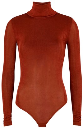 Alix Bennett Terracotta Stretch-knit Bodysuit