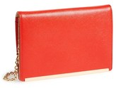 Thumbnail for your product : Halogen Flap Glazed Saffiano Leather Crossbody Clutch Wallet
