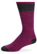 Thumbnail for your product : Saks Fifth Avenue Merino Wool-Blend Houndstooth Socks