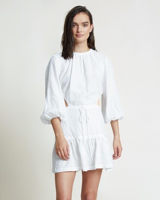 Bec & Bridge Bec + Bridge - Women's White Mini Dresses - Arlington Mini Dress - Size 6 at The Iconic
