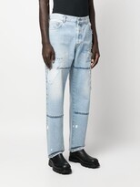 Thumbnail for your product : Marcelo Burlon County of Milan Distressed Patchwork Jeans