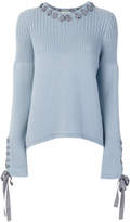 Thumbnail for your product : Fendi lace-up detailing jumper