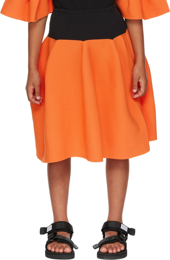 CFCL Kids Black & Orange Pottery Kid 1 Skirt