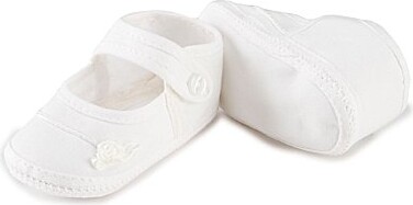 Edgehill Collection Girls' Christening Rosebud Mary Jane Crib Shoes Infant
