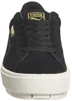 Thumbnail for your product : Puma Suede Platform Trace Trainers Black White