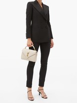 Thumbnail for your product : Saint Laurent College Monogram Quilted-leather Cross-body Bag - White