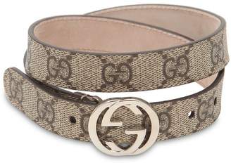 Gucci Supreme Logo Print Belt
