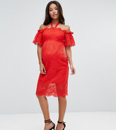 Thumbnail for your product : Hope & Ivy Maternity Bardot Lace Dress