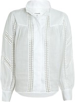 Thumbnail for your product : Frame Panel Lace Button-Up Blouse