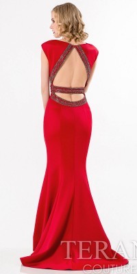 Terani Couture Defined Open Back Evening Dress