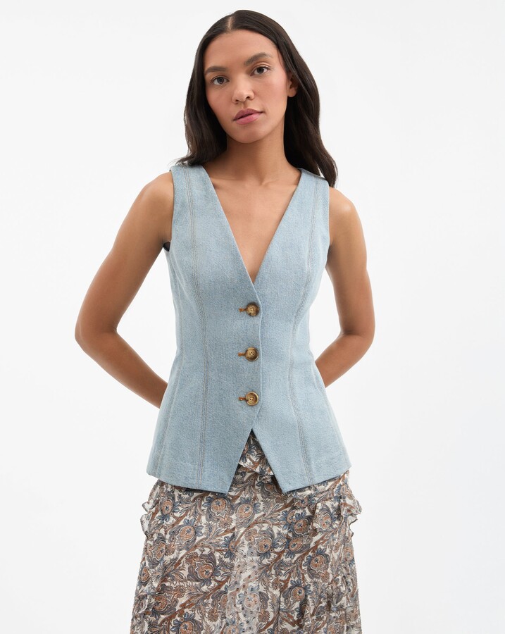 Veronica Beard Avalina Denim Vest