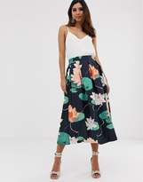 Thumbnail for your product : Closet London Closet pleated floral skirt