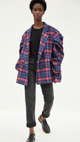 Thumbnail for your product : Natasha Zinko Double-Breasted Jacket With Plated Sleeves