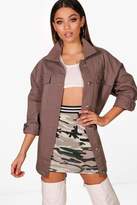 Thumbnail for your product : boohoo Oversized Cotton Twill Jacket