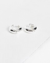 Thumbnail for your product : Orelia chunky huggie hoop earrings in silver plate