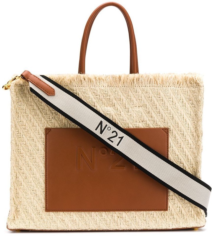 N°21 Tote bag No.21 Woven Effect Tote Bag - ShopStyle