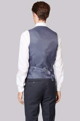 French Connection Slim Fit Navy Semi Plain Waistcoat