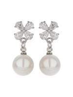 Thumbnail for your product : Mikey Cross design stud pearl drop earring