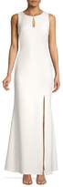 Thumbnail for your product : Aidan Mattox Beaded Back Sleeveless Crepe Gown