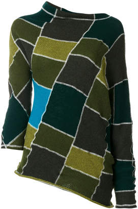 Marni asymmetric patchwork sweater