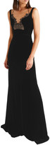 Thumbnail for your product : Antonio Berardi Lace-paneled Velvet Gown