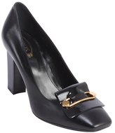 Thumbnail for your product : Tod's black leather buckle detail pumps