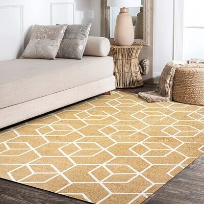 Size:5'3 x 7'3 Stella Collection Modern Purple Area Rug for Living Room with Geometric Pattern 