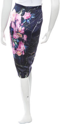 MSGM Floral Pencil Skirt