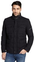 Thumbnail for your product : Burberry black shearling collar buckle collar wool puffer