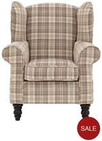 Thumbnail for your product : Ideal Home Orkney Tartan Patterned Accent Wing Chair