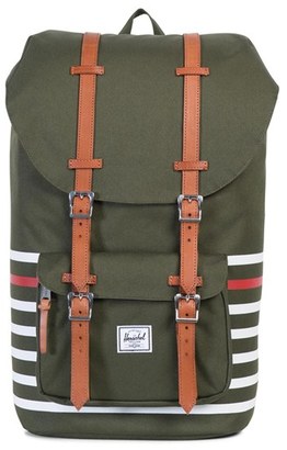 Herschel Men's Little America Offset Backpack - Green
