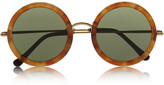 Thumbnail for your product : The Row Round-frame acetate and metal sunglasses