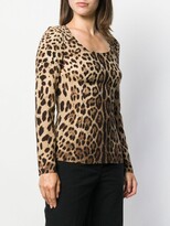 Thumbnail for your product : Dolce & Gabbana leopard-print long-sleeve T-shirt