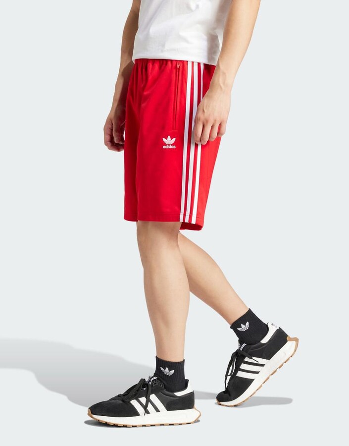 adidas Adicolor Firebird shorts in red ShopStyle