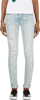 Thumbnail for your product : Marc by Marc Jacobs Blue Slim Rolled Cuff Lily Dot Jeans