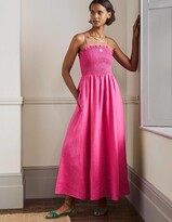 Thumbnail for your product : Boden Strapless Linen Midi Dress