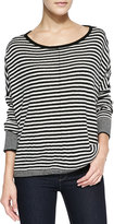 Thumbnail for your product : Alice + Olivia Boxy Ribbed & Striped Sweater